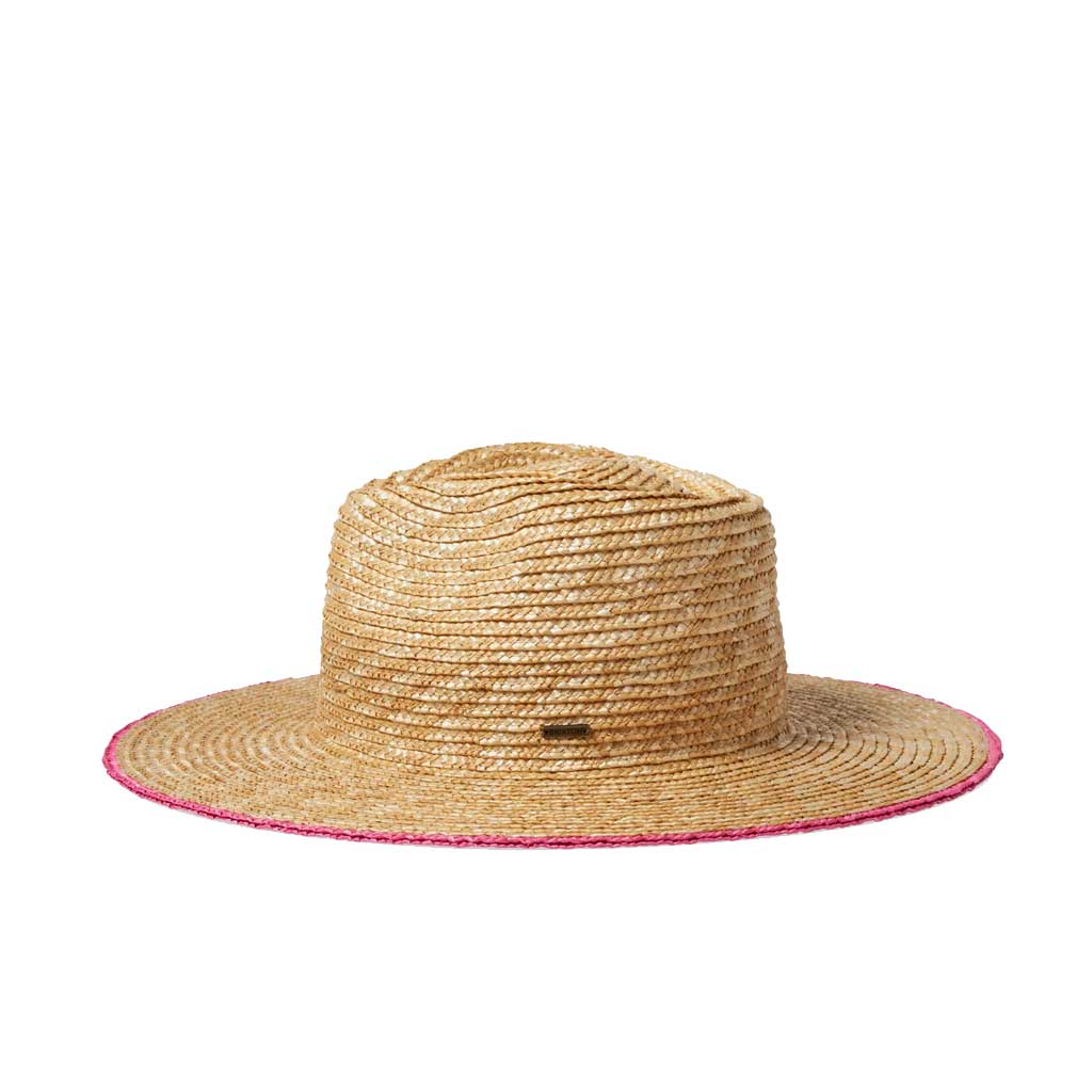 Brixton Joanna Festival Hat - Honey & Pink - Stylish Sun Hat for Women, Outdoor Concerts, Beach & Summer Events