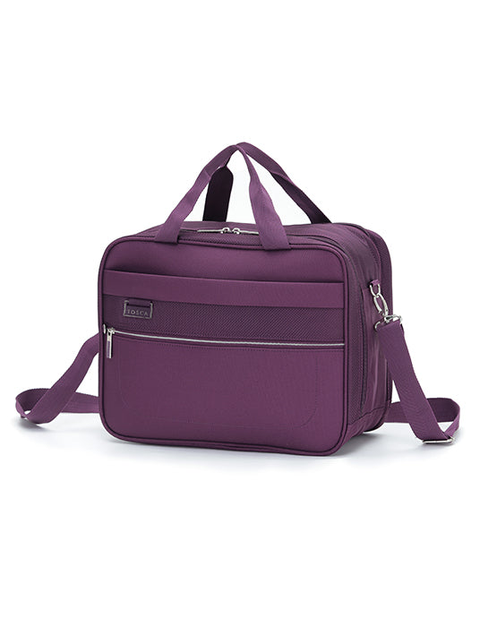 Tosca TCA720 Vega 40cm Tote Cabin Bag in Plum - Stylish Carry-On Luggage for Travel & Business Trips
