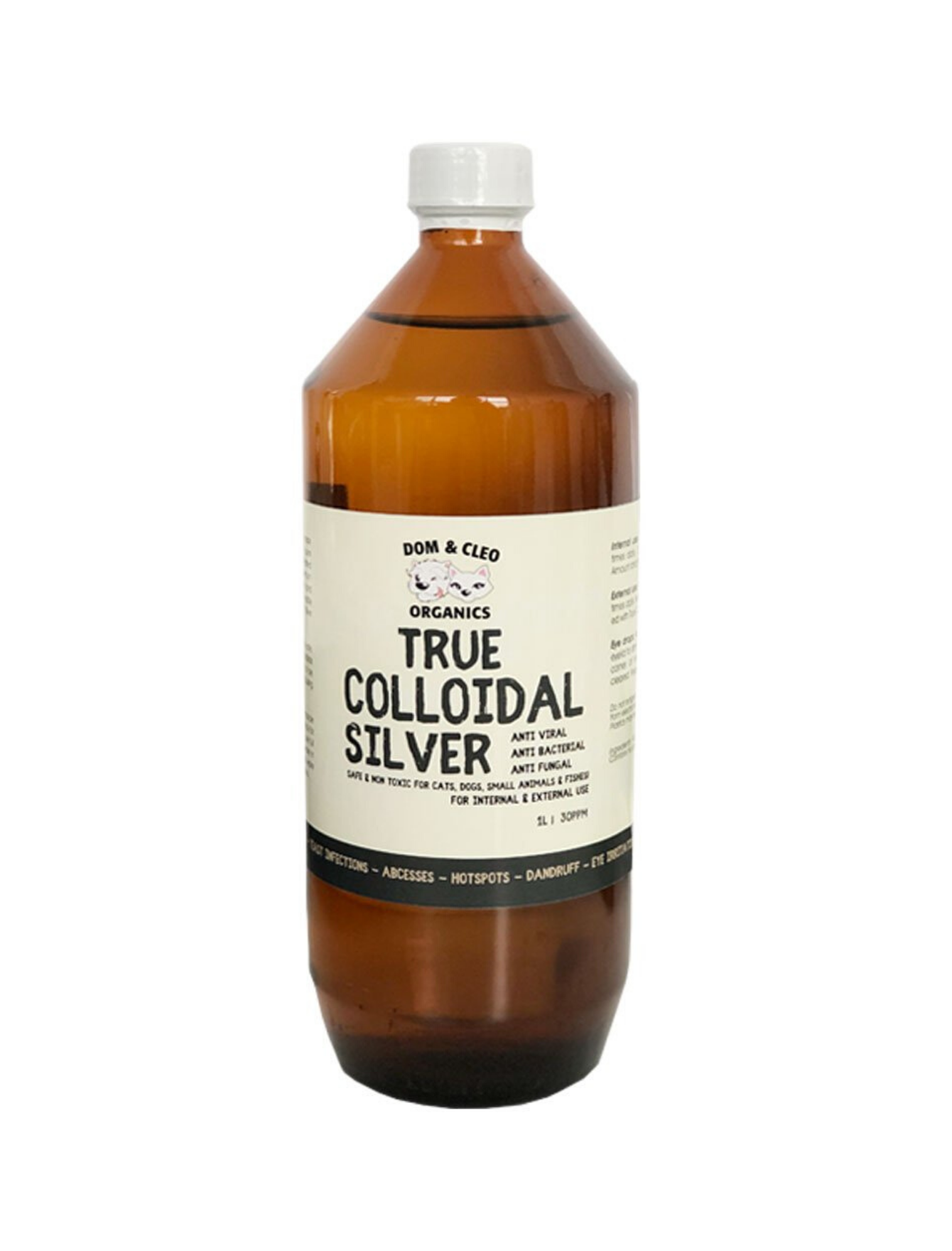 Dom & Cleo Colloidal Silver for Dogs & Cats - Natural Immune Support & Wound Care (4oz & 8oz) - Ideal for Skin Irritations, Ear Infections & Pet First Aid