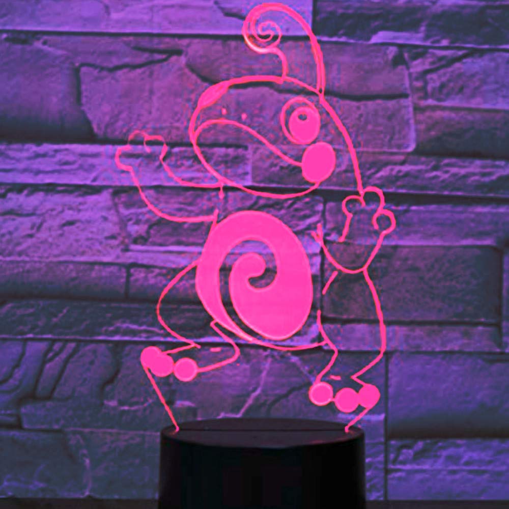 3D Frog Night Light - 7 Color Changing LED Illusion Lamp with Touch Switch, USB Powered Acrylic Desk Decor for Kids Room, Nursery, or Office (Bus Design) - Perfect for Bedtime, Parties, and Relaxation