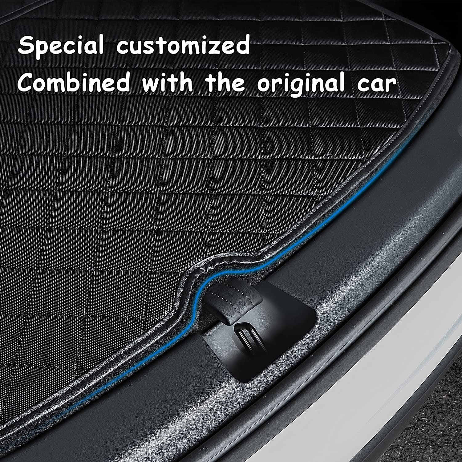 Tesla Model Y Trunk Pet Mat - Waterproof Cargo Liner & Rear Seat Cover for Dogs | Durable Protection for Pets & Car Interior | Perfect for Travel, Camping & Daily Commute