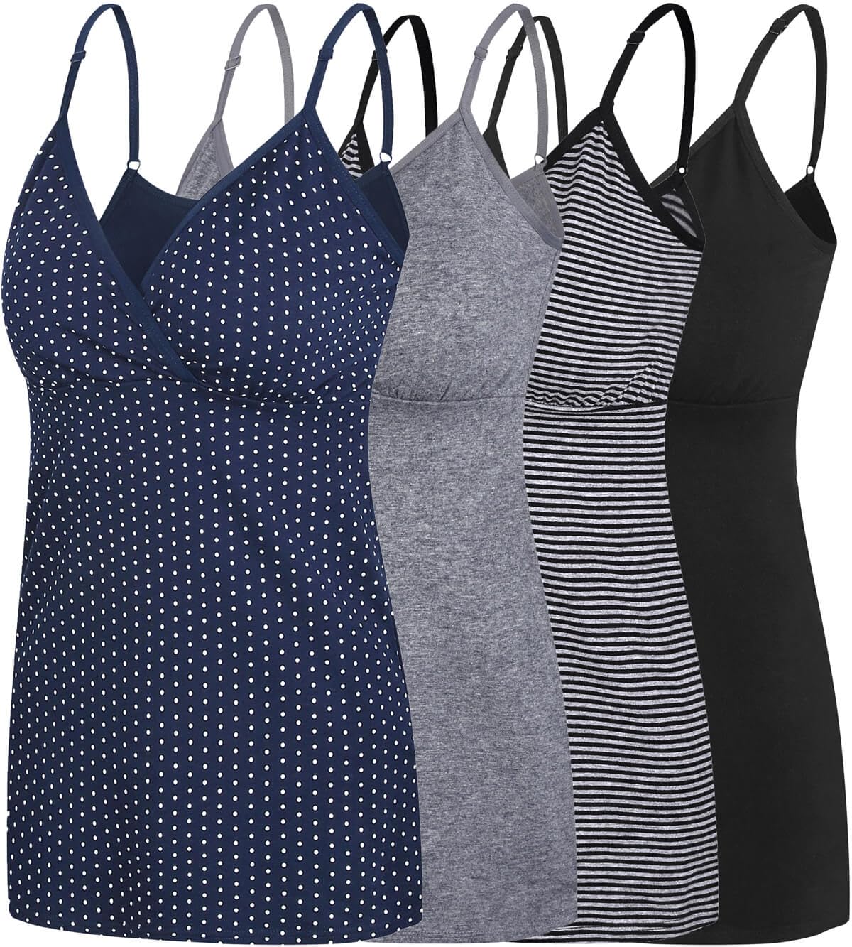 **Nursing Tops for Women - Comfortable Maternity & Breastfeeding Tank Shirt with Built-in Sleep Bra | Perfect for Nursing, Pumping & Nighttime Comfort**