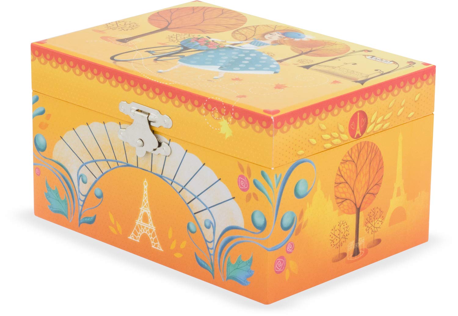 Ulysse 9518 Autumn in Paris Musical Jewelry Box - Romantic French Melody Wind-Up Music Box for Home Decor, Gift Giving & Collectibles (Perfect for Anniversaries, Weddings & Special Occasions)