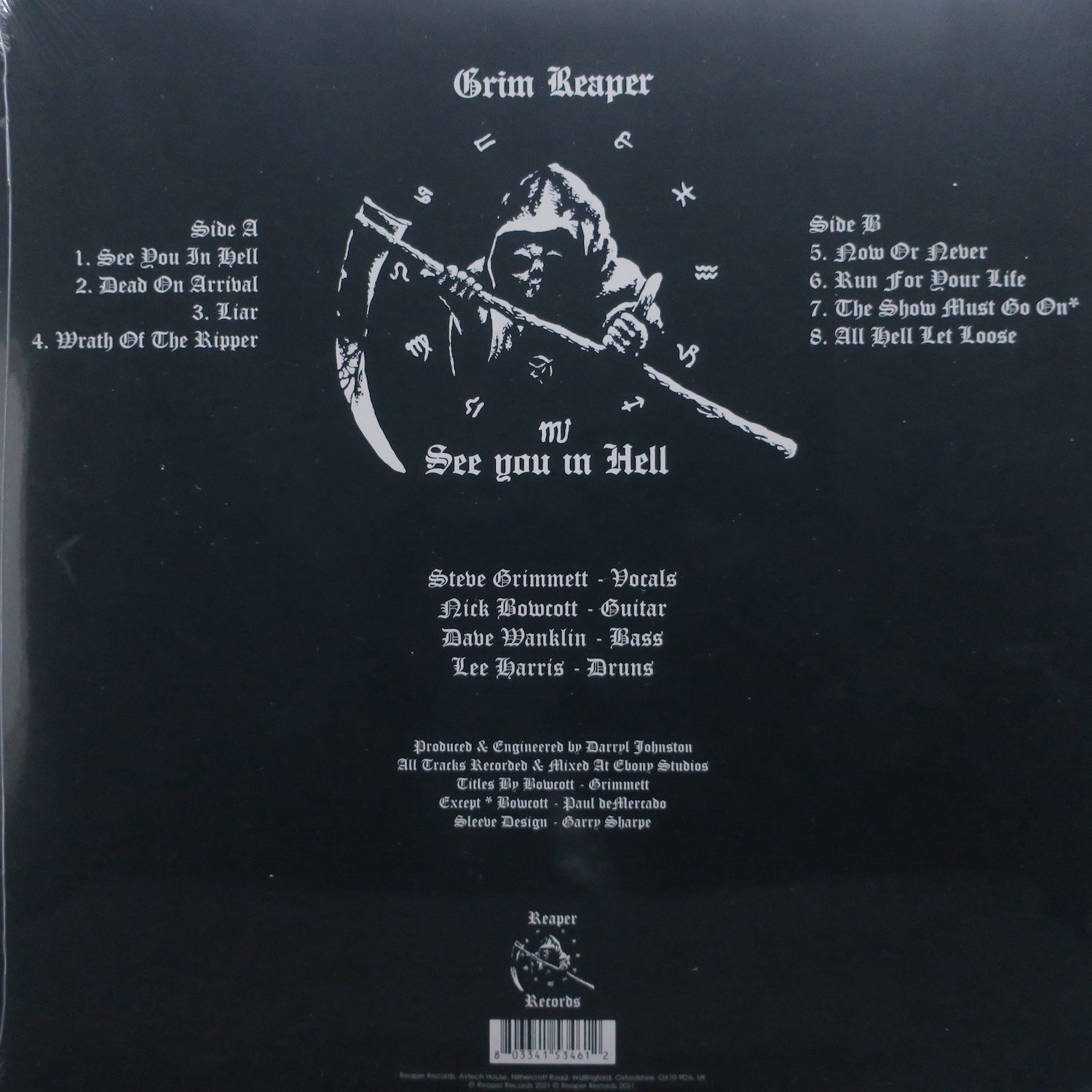 GRIM REAPER 'See You In Hell' Grey Vinyl LP (1983 Metal Album) | Heavy Metal Music Collectible for Vinyl Enthusiasts & 80s Metal Fans
