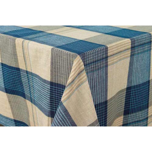 Premium 52x52 Inch Sand Blue Tablecloth - Waterproof & Wrinkle-Resistant Rectangular Table Cover for Dining, Parties, and Outdoor Events