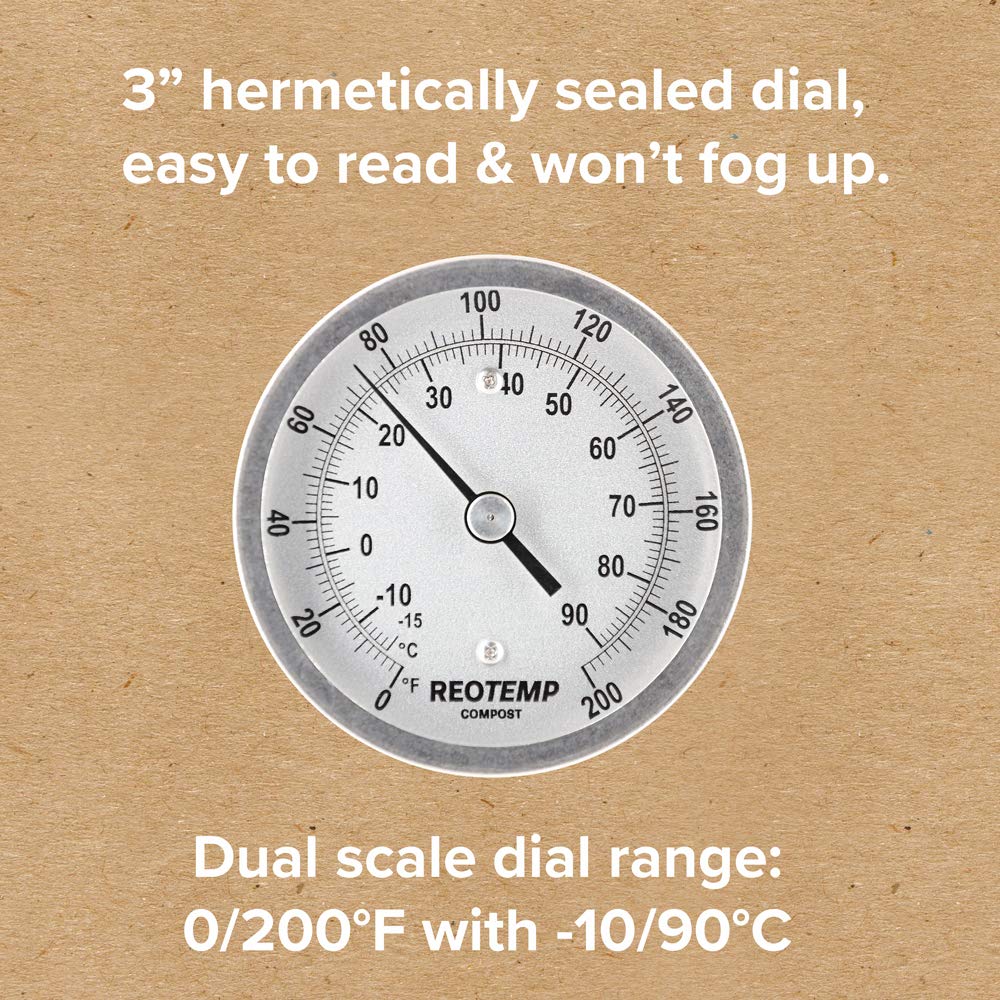 REOTEMP Super Duty Compost Thermometer - Fast Response 36