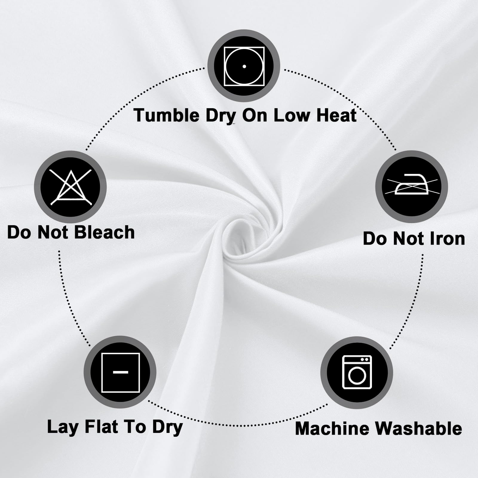 PureFit 6 Pack White Tablecloths 60 x 102 Inch - Stain & Wrinkle Resistant Polyester Table Linens for 6 Foot Rectangle Dining Tables - Perfect for Weddings, Parties, Banquets, Camping & Everyday Dining