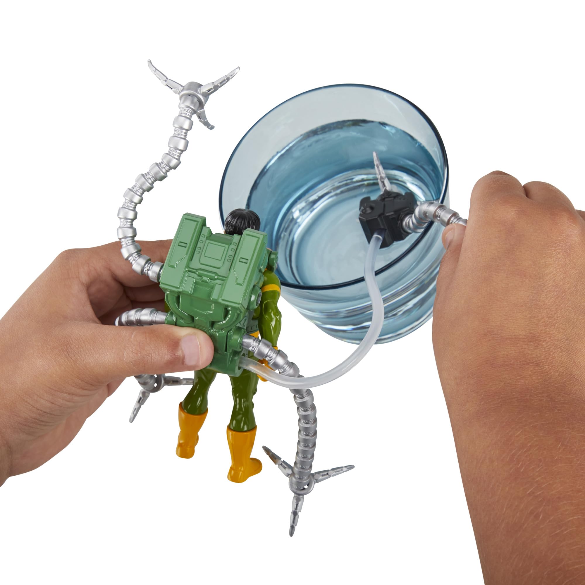 Marvel Spider-Man Aqua Web Warriors 4-Inch Doc Ock Action Figure with Refillable Water Gear Accessory - Collectible Toy for Kids Ages 4+ - Perfect for Playtime, Birthday Gifts & Superhero Battles