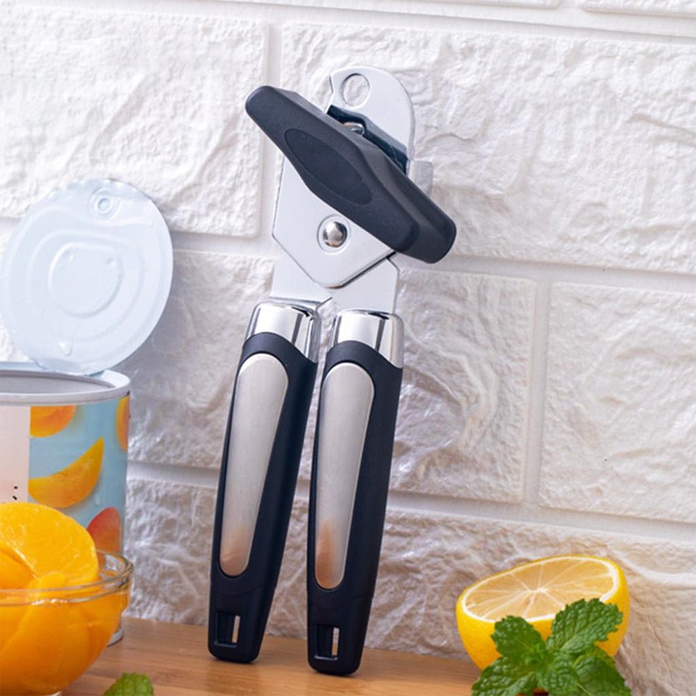 Premium Stainless Steel Can Opener - Smooth Edge, Easy Grip & Rustproof - Perfect for Kitchen, Camping & Emergency Preparedness