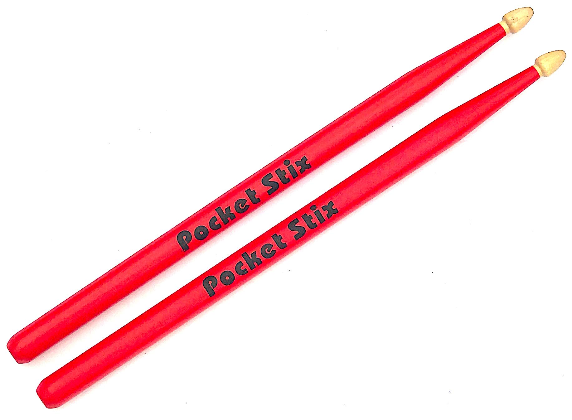 11 Inch Kids Drumsticks - Rockin' Red Wooden Drum Sticks for Young Musicians | Perfect for Beginners, Practice, and Rock Band Performances
