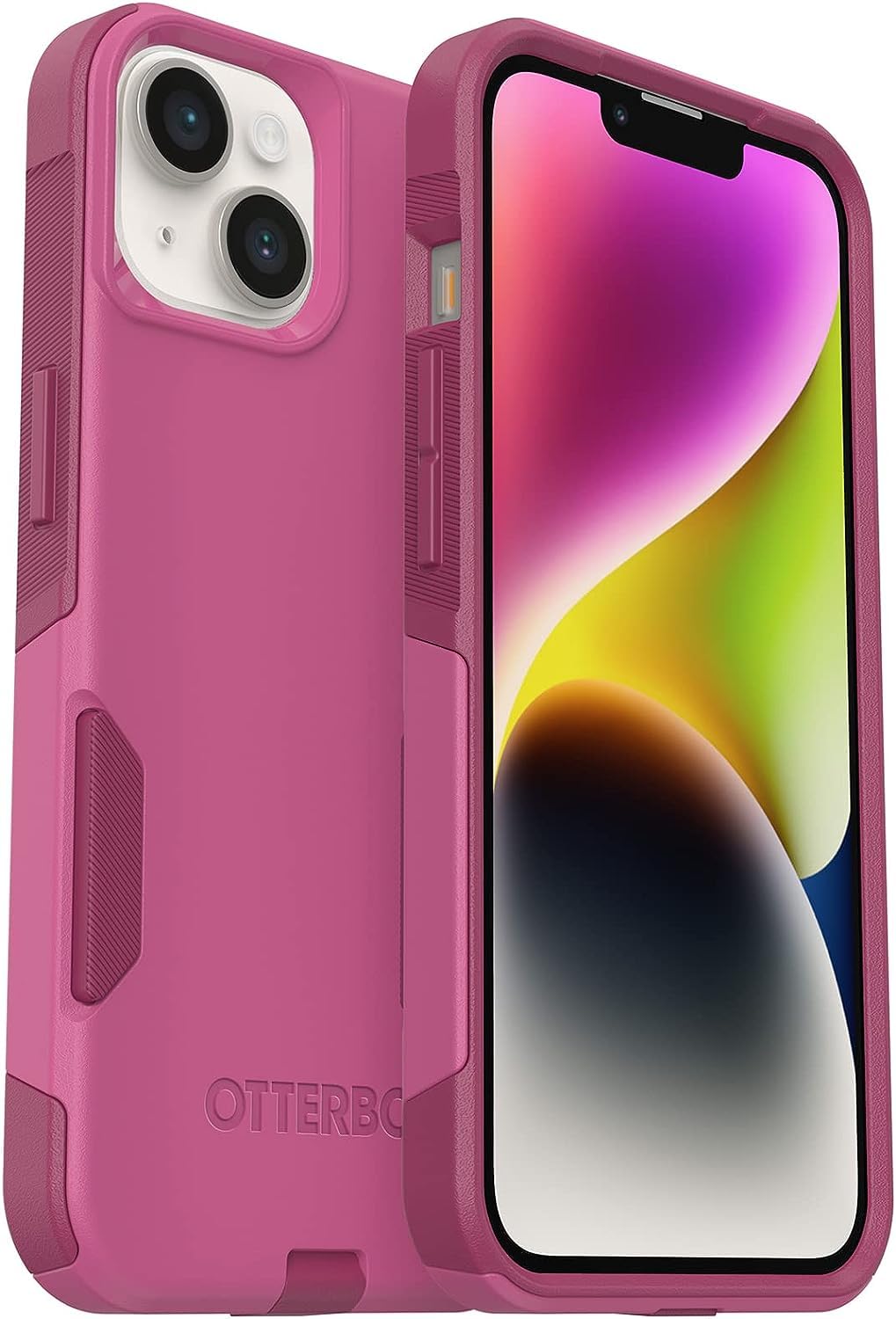 OtterBox Commuter Series Protective Case for iPhone 14 & iPhone 13 - Slim Shockproof Cover with Non-Retail Packaging in Fuchsia Pink | Perfect for Everyday Use, Work & Outdoor Activities