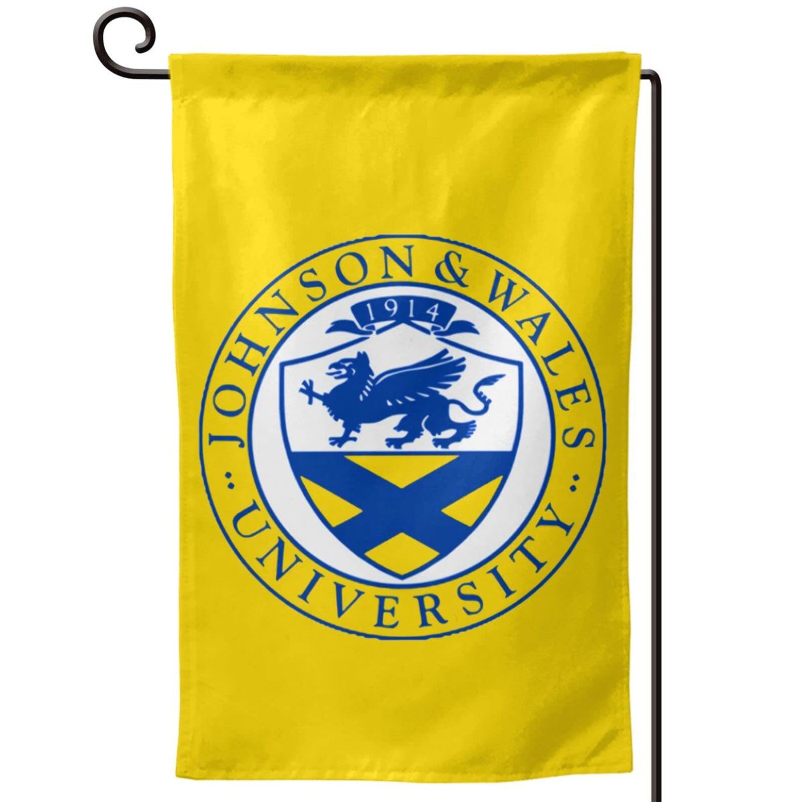 Johnson & Wales University Logo Double-Sided Garden Flag - Outdoor/Indoor Decorative Banner for Yard, Porch, Dorm & Tailgating Events