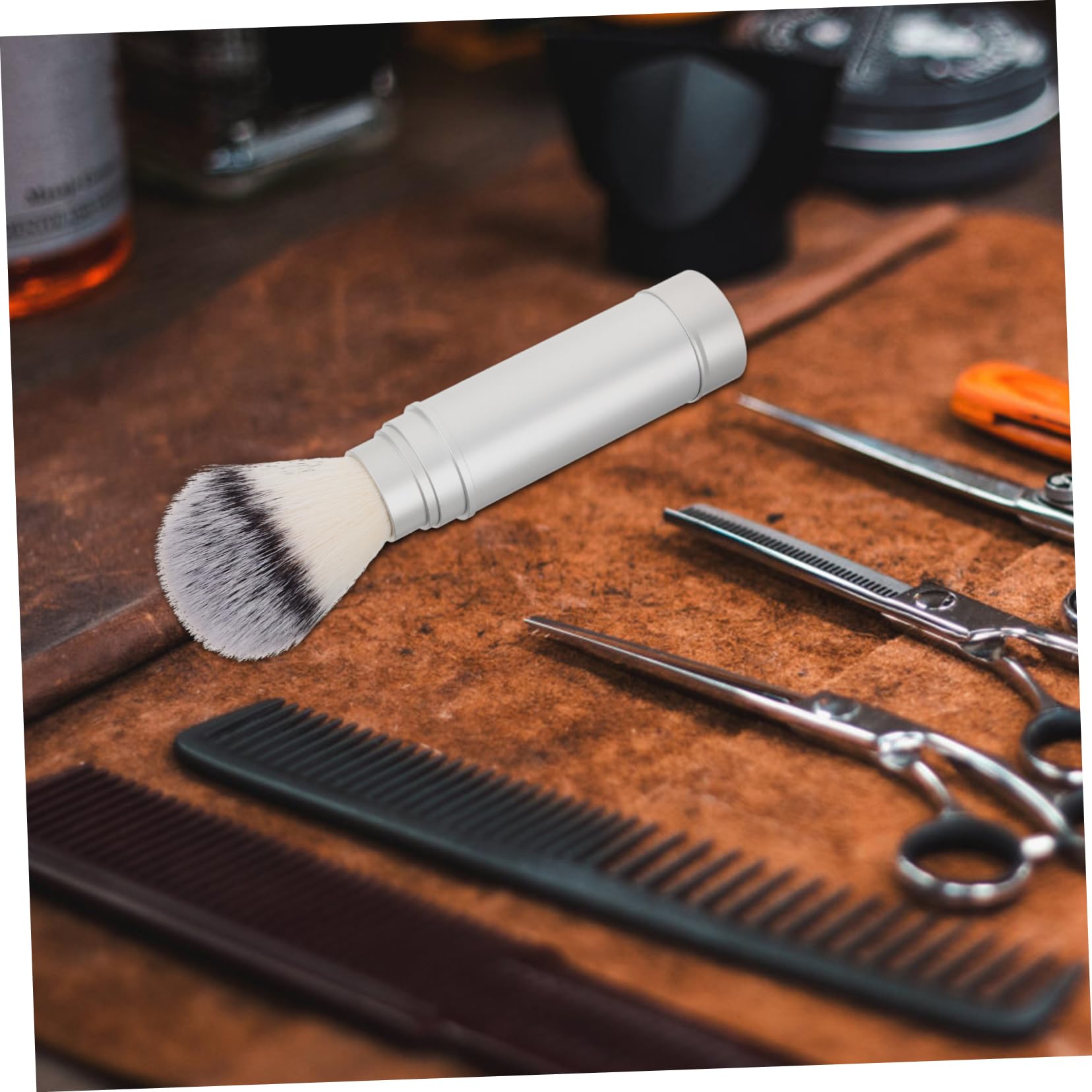 Premium Men's Shaving Brush - Travel Beard Brush with Soft Synthetic Bristles for Smooth Shaving | Ideal for Home & Travel Use, Grooming Kit Essential, Perfect Gift for Men