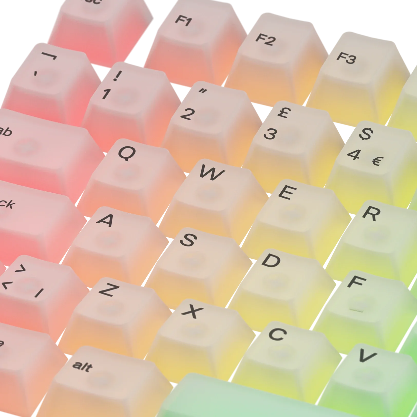 Polychroma Keycaps for Mechanical Keyboards - Custom RGB Backlit Keycaps for UK Layout (Ideal for Gaming, Typing & Office Use)