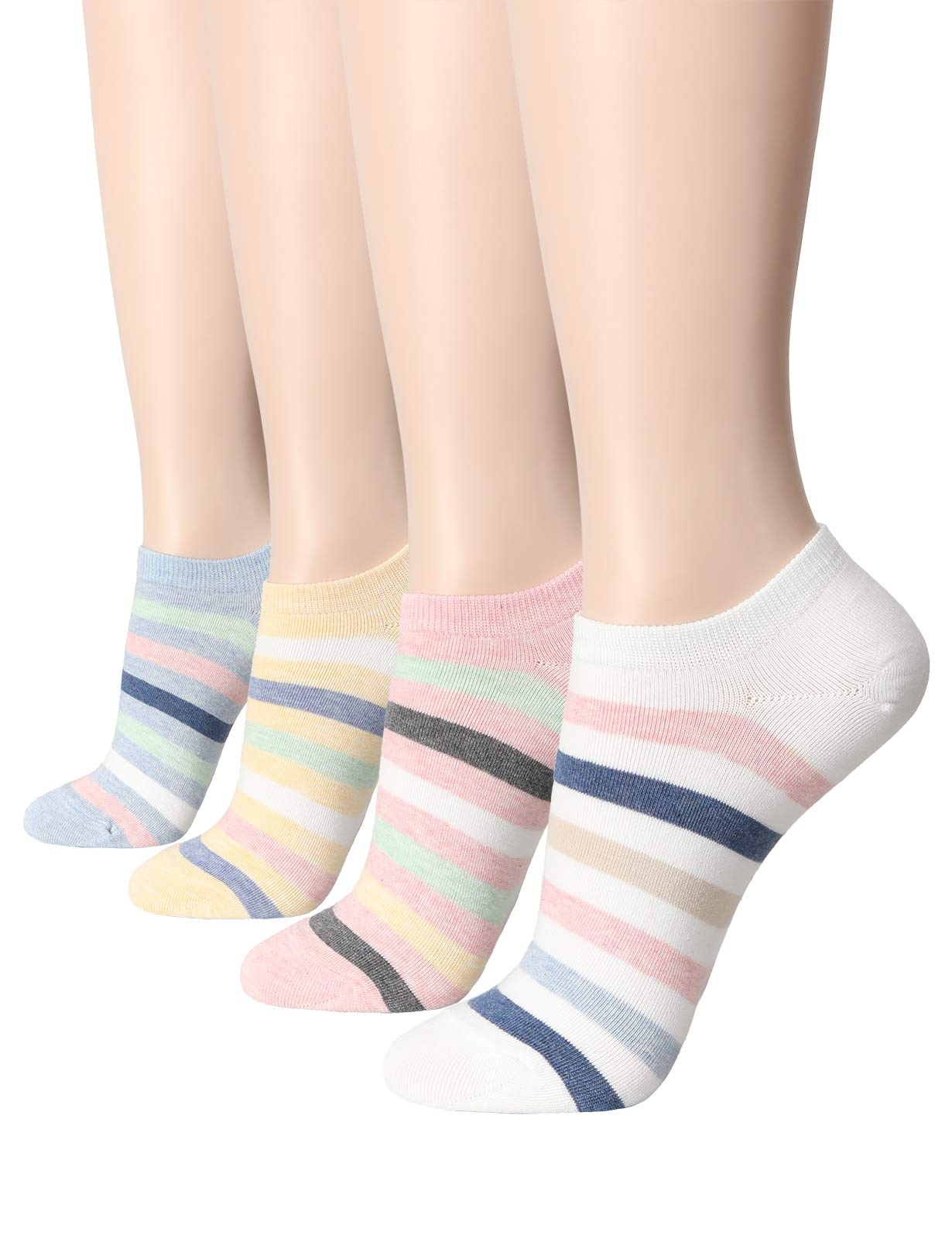 Women's Artistic Pattern Casual Crew Socks - 1/4/5 Pack Multipack - Comfortable Everyday Wear for Work, Gym & Home