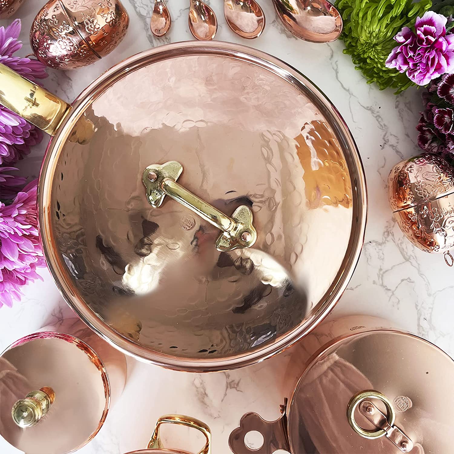Vintage Inspired Copper & Brass Salt and Pepper Cellar with Tin Lining - Authentic Coppermill Kitchen Spice Shaker - Perfect for Dining Table, Kitchen Counter, and Gift Giving