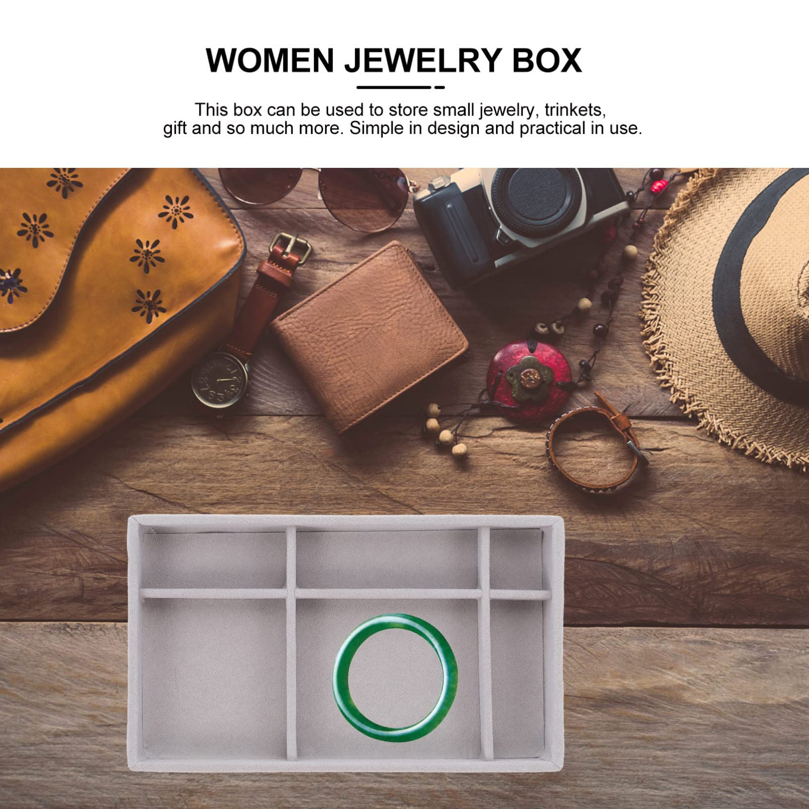 Zerodeko 4-Piece Stackable Jewelry Organizer Box Set - Multi-Grid Jewelry Display Tray for Earrings, Rings & Necklaces - Drawer Storage Solution for Jewelry Lovers - Perfect for Home, Retail Store & Travel Organization