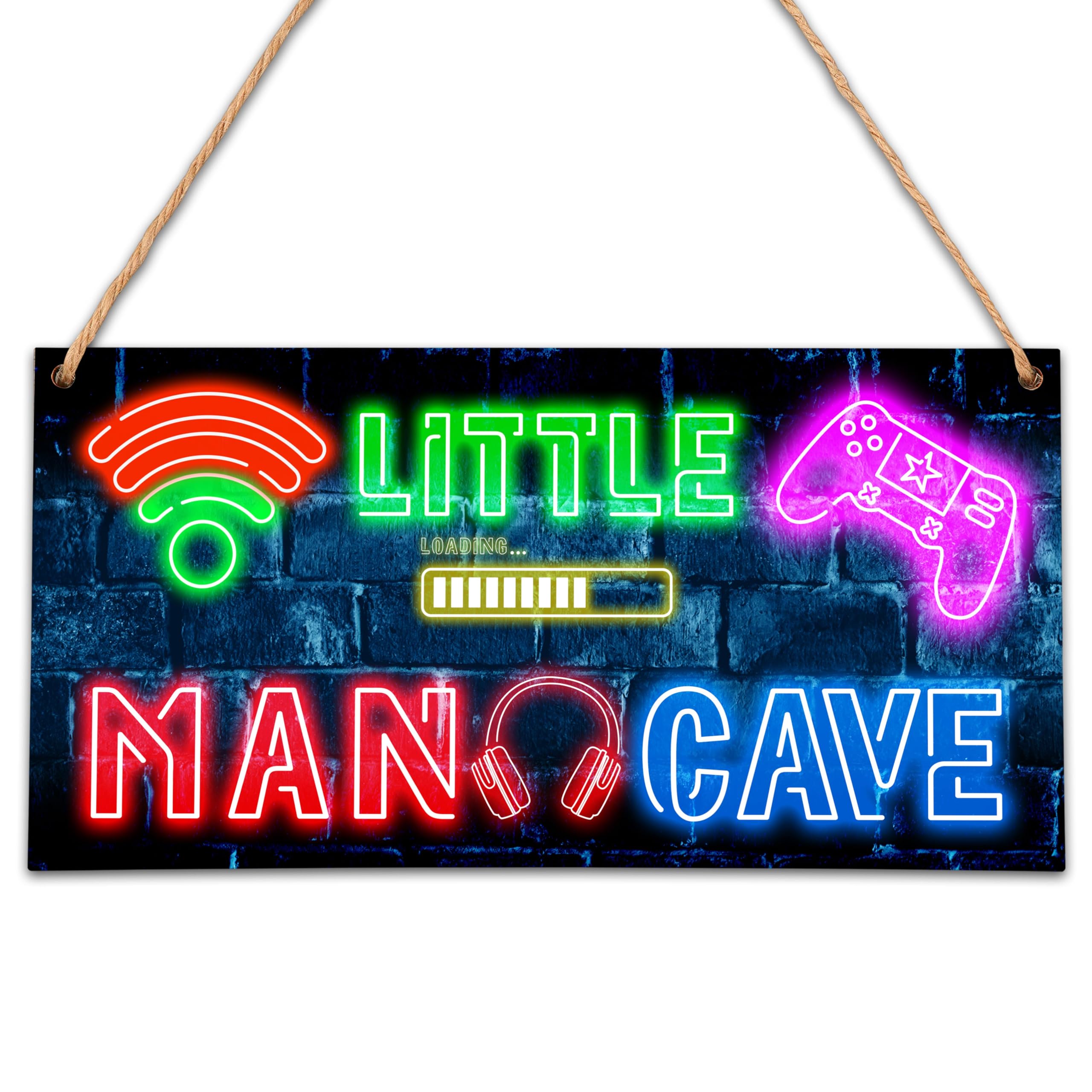 5x10 Neon Gaming Wall Sign - Man Cave Decor for Boys Room & Playroom