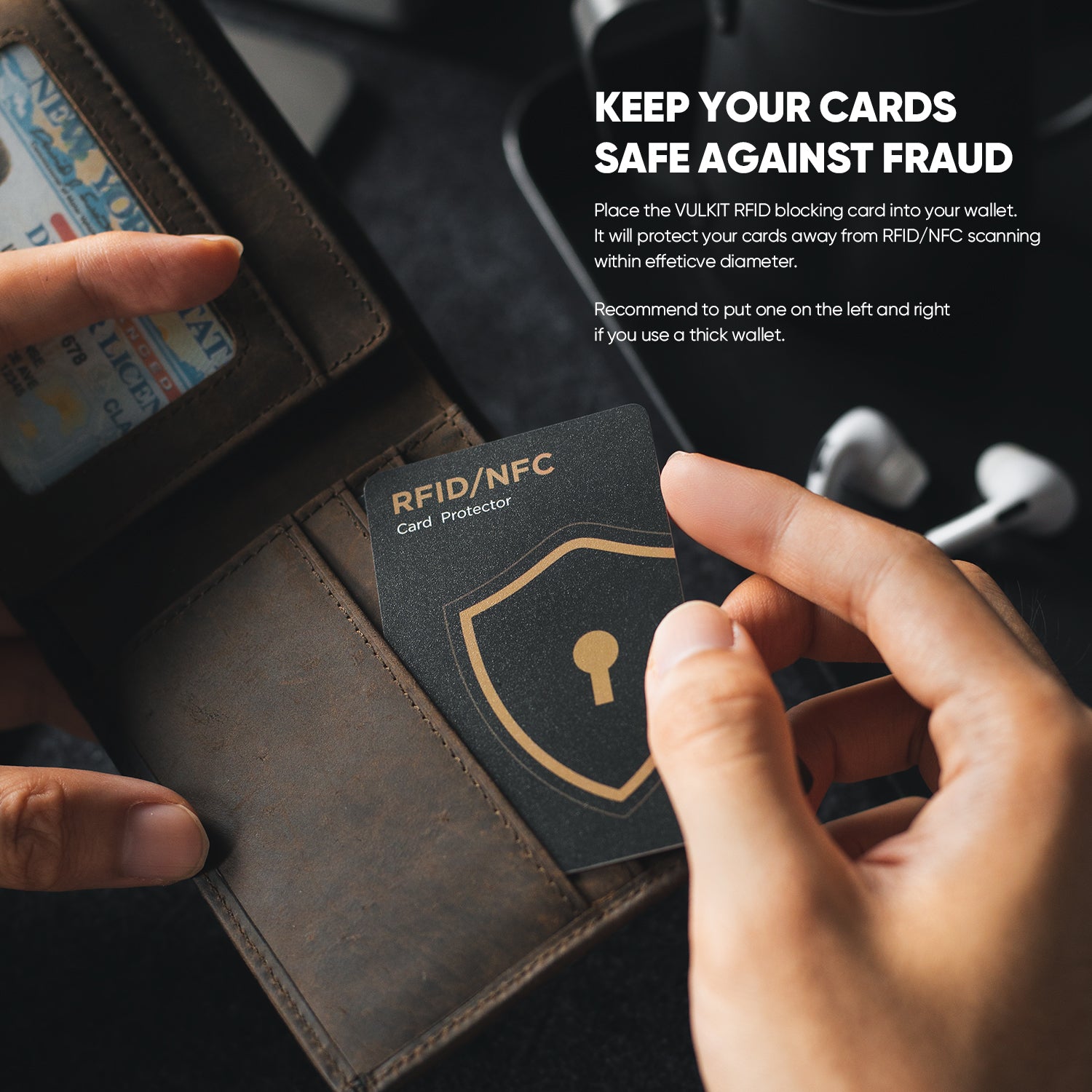 VCP100 RFID Blocking Cards - 2 Pack / 4 Pack - Protect Credit Cards from Electronic Theft - Perfect for Travel, Wallets & Everyday Security