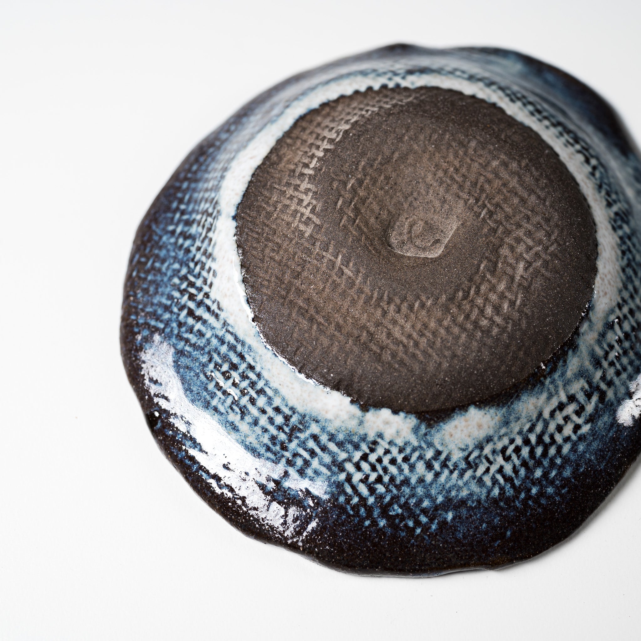Handcrafted Mino Ware Small Side Dish Plate - Deep Sea Design - 10cm Ceramic Appetizer Plate - Perfect for Sushi, Desserts & Japanese Cuisine