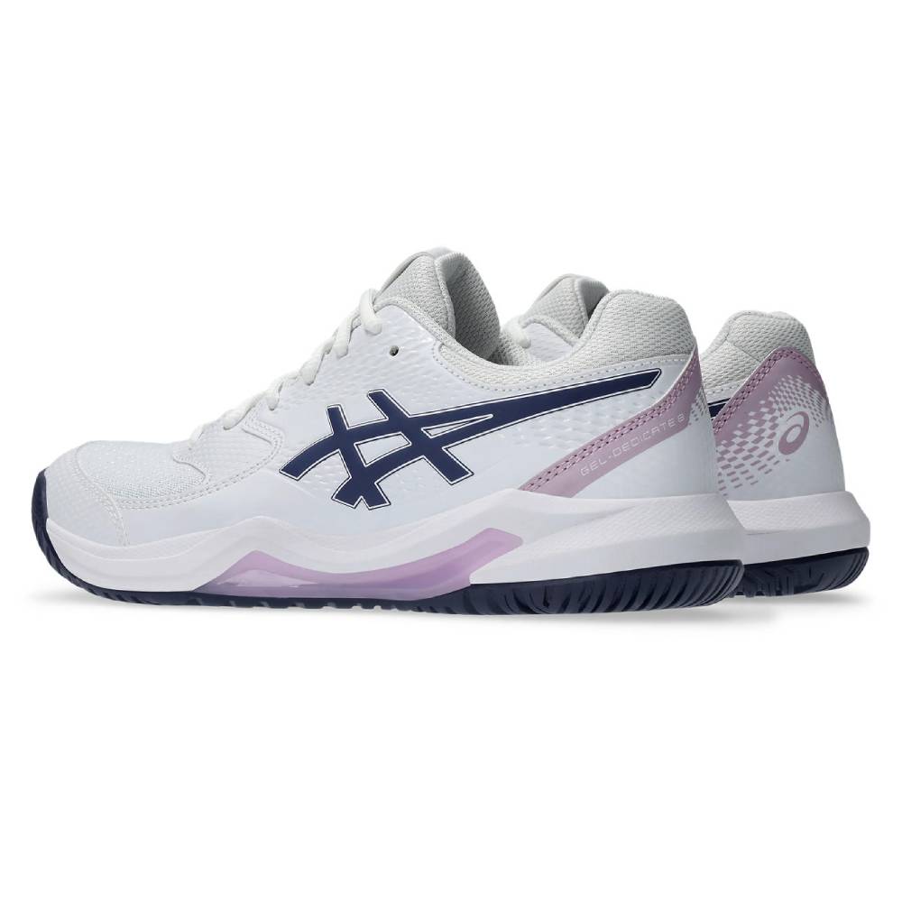 ASICS Gel-Dedicate 8 Women's Tennis Shoes - White/Indigo Fog - Lightweight Court Shoes for Women with GEL Cushioning | Perfect for Tennis, Pickleball & Casual Wear