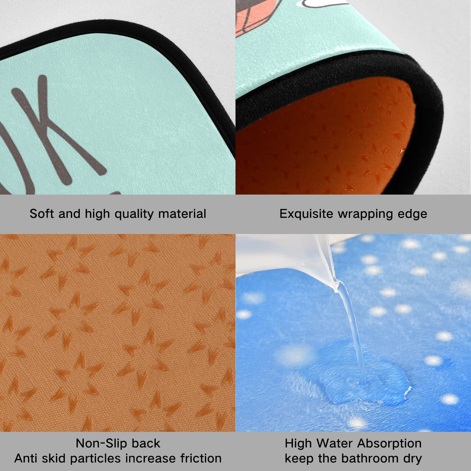 SUABO Non-Slip Kitchen Mat Set of 2 - Anti-Fatigue Floor Mats for Cooking, Standing Comfort in Kitchen & Bathroom - Waterproof, Cushioned Rugs for Sink, Stove & Work Areas