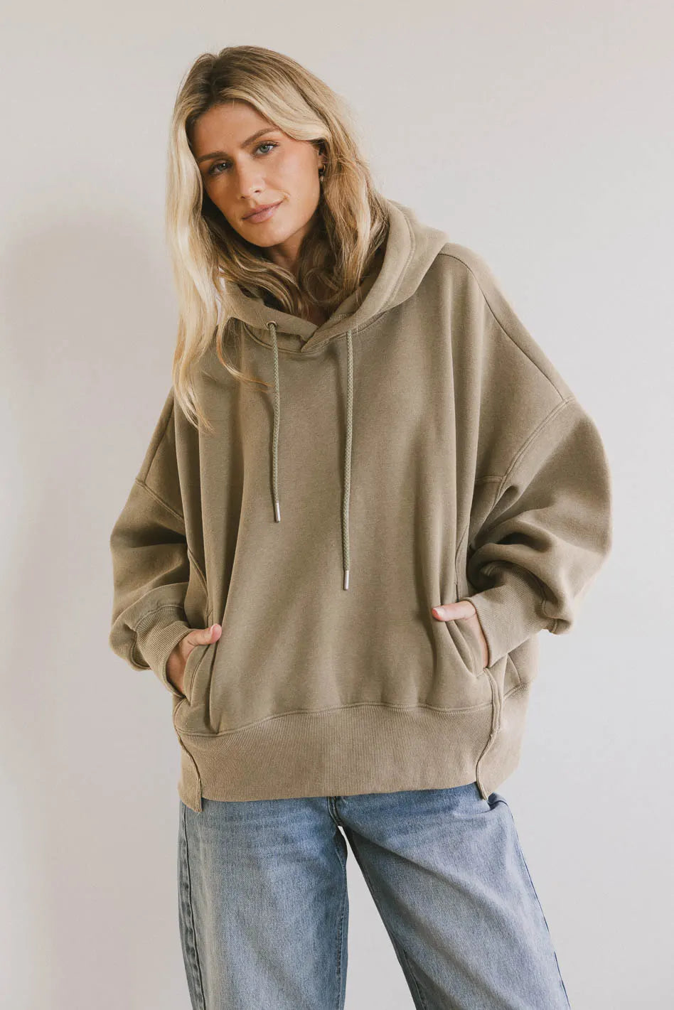 Andie Oversized Hoodie in Sage Green - Cozy Pullover Sweatshirt for Women | Perfect for Loungewear, Casual Outfits & Cold Weather Layering