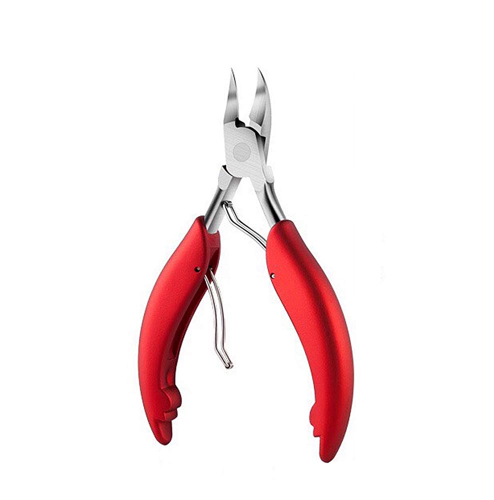 Professional Toenail Clippers for Thick & Ingrown Nails - Chiropodist-Grade Stainless Steel Nippers with Ergonomic Rubber Handle - Perfect for Seniors, Diabetics, and Fungal Nail Care at Home