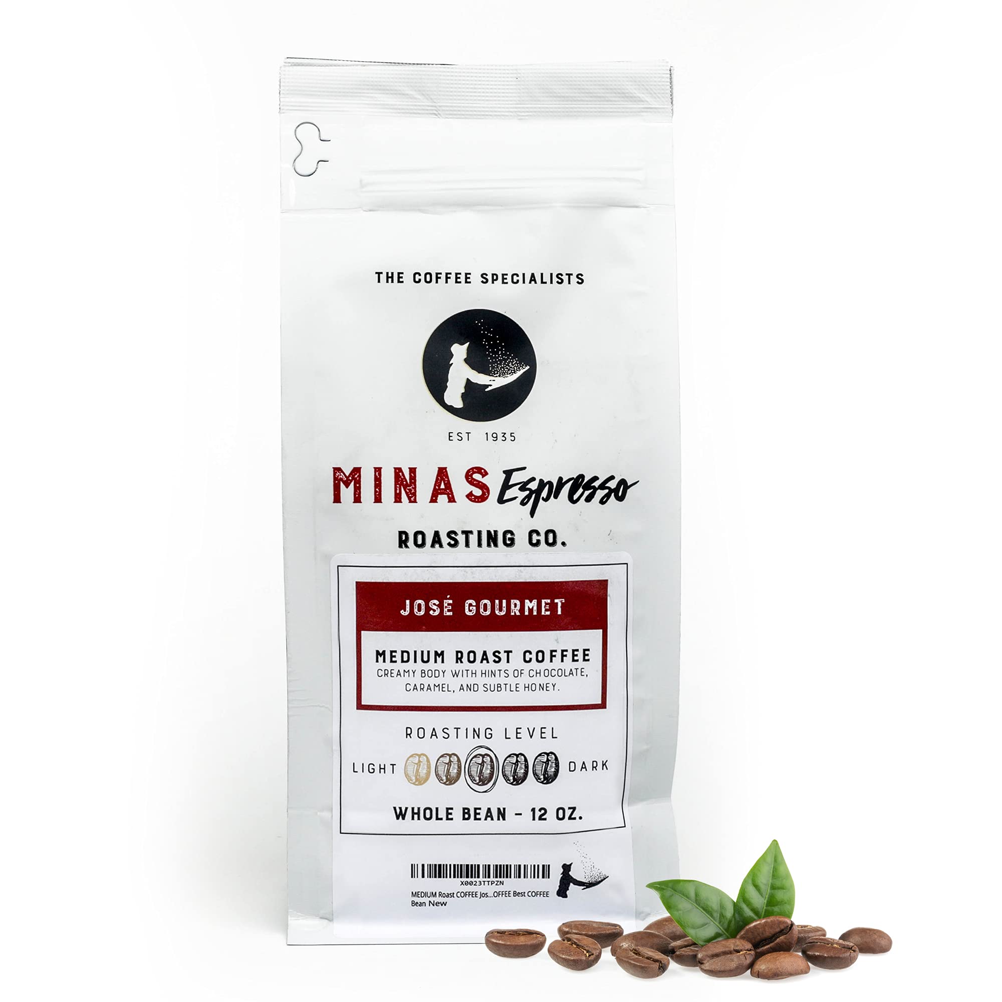 Jose Gourmet Brazilian Coffee Beans - Medium Roast, 12oz - Perfect for Home Brewing