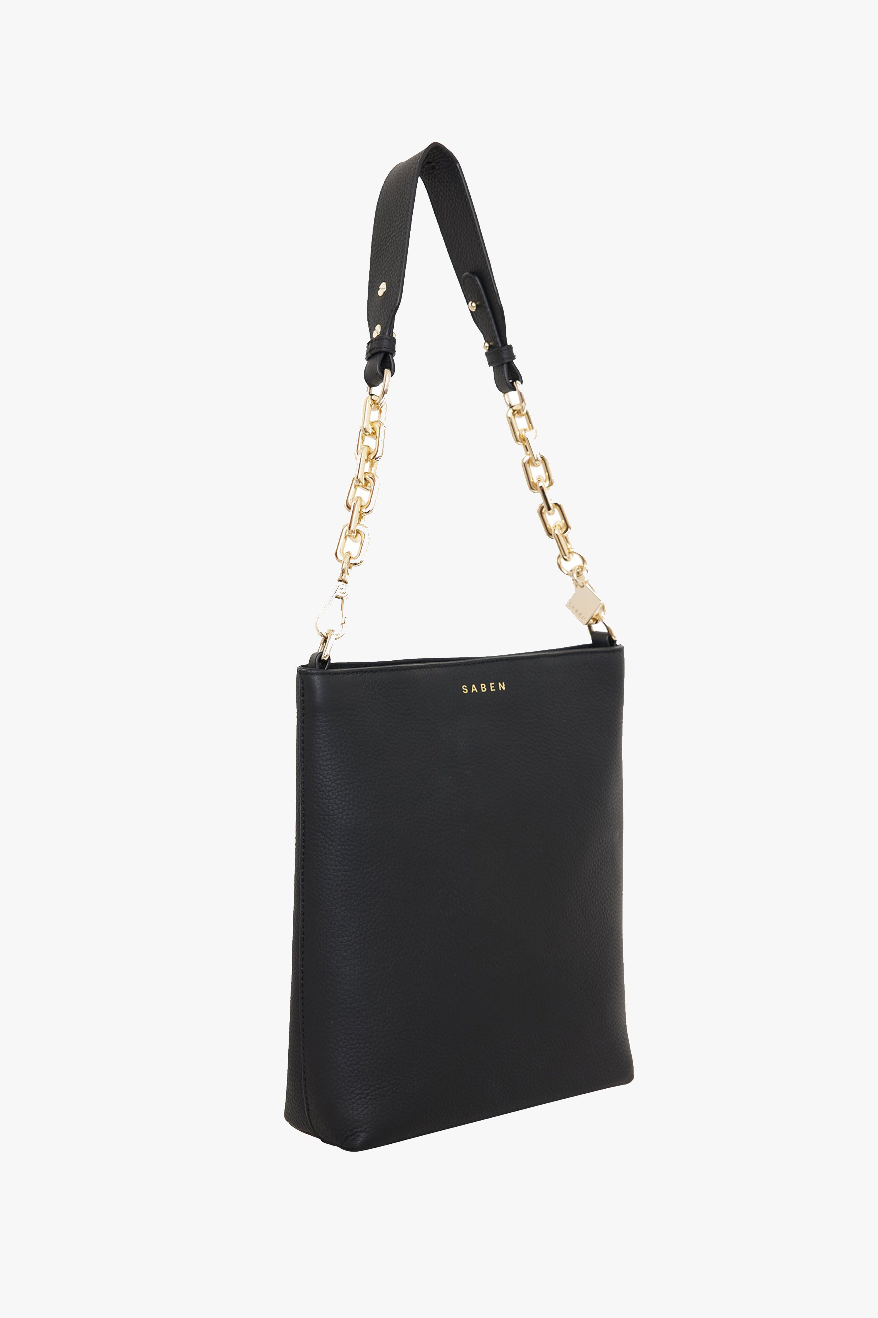 Claudette Black & Gold Crossbody Bag with Chunky Chain Handle - Stylish Purse for Women, Perfect for Parties, Dates & Everyday Use