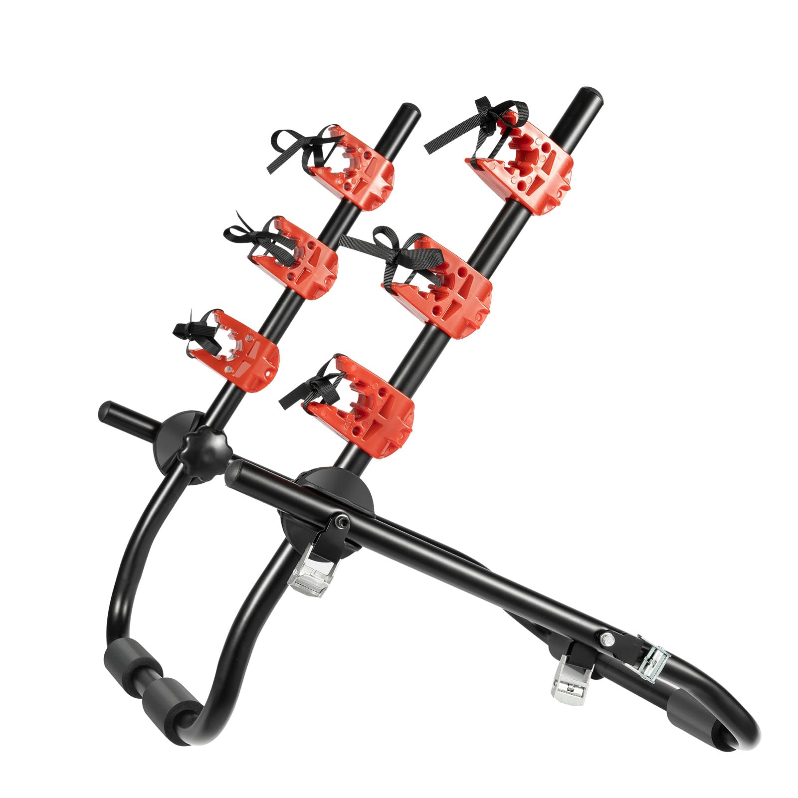 Foldable 3-Bike Trunk Mount Rack for Cars - Heavy Duty 44.09lbs Capacity Bicycle Carrier for Sedans & SUVs - Perfect for Road Trips, Camping & Family Outings