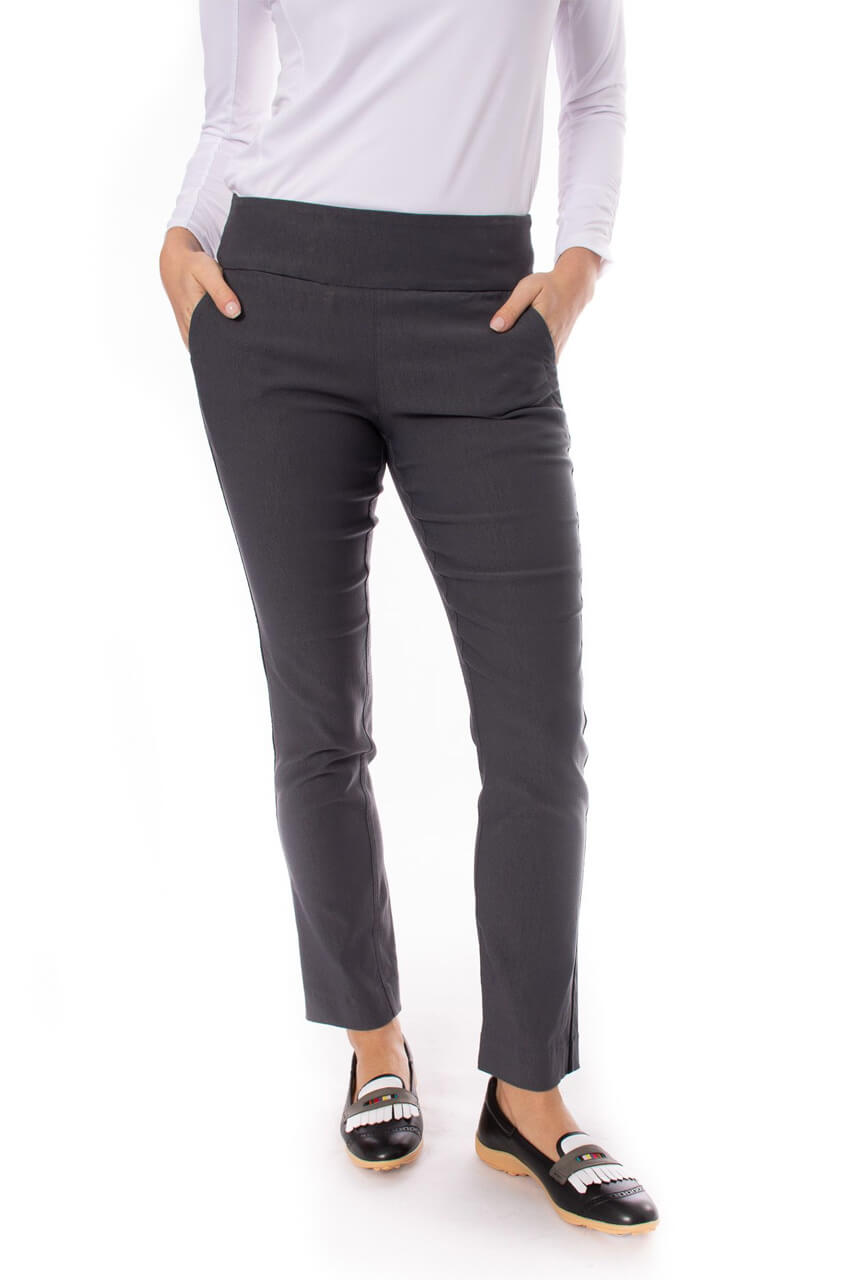 Premium Charcoal Trophy Pull-On Pants for Men - Comfortable Stretch Fit Casual & Work Wear - Perfect for Outdoor Activities, Office & Relaxing