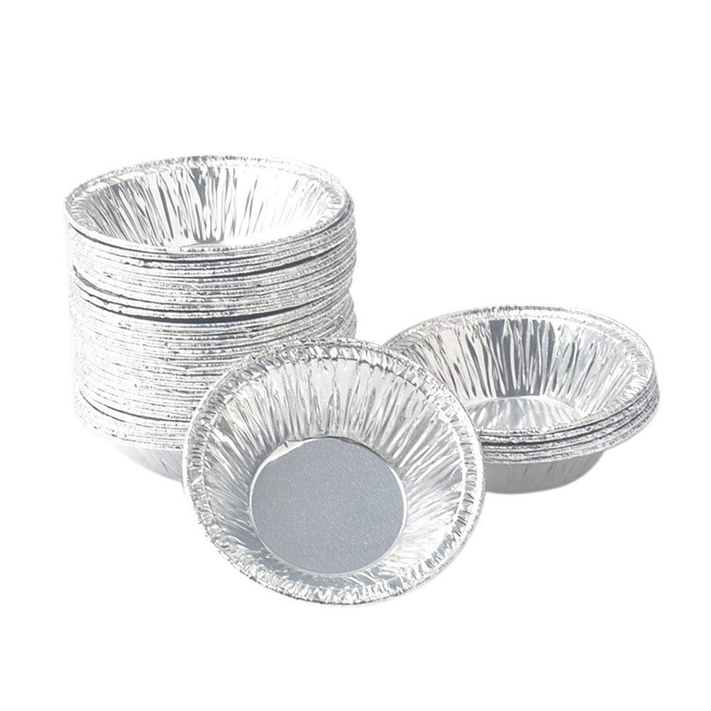 250pcs Aluminum Foil Muffin Cupcake Baking Cups - Round Tartlet Molds for Egg Tarts, Caramel Pudding & Desserts | Reusable Baking Tins for Home, Party & Professional Use