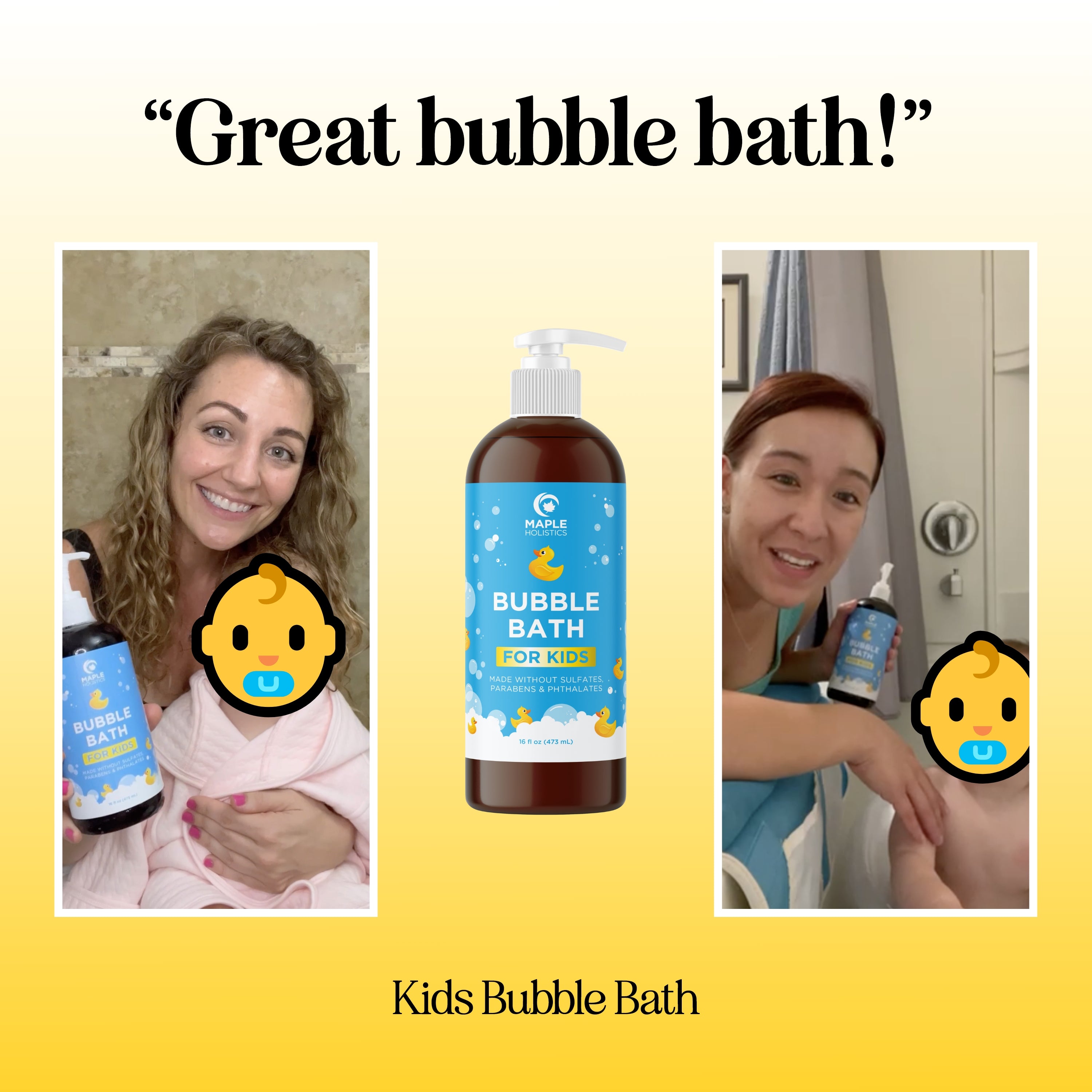 Best Bubble Bath for Kids - Gentle & Fun Bath Time Solution for Babies & Toddlers - Perfect for Relaxing Playtime & Bedtime Routine