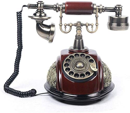 Vintage Rotary Dial Desk Phone - Antique Style Retro Telephone with Speaker, Handset & Rotary Dial - Perfect for Home Decor, Office, Theater Props & Unique Gifts (Bronze)