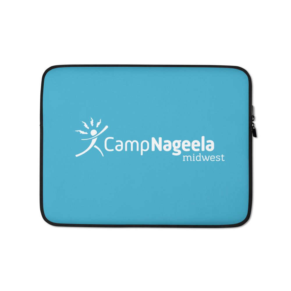 Premium Nageela Midwest Blue Laptop Sleeve Case - 13-15 Inch Protective Neoprene Cover for MacBook, Dell, HP - Perfect for Work, School & Travel Accessories