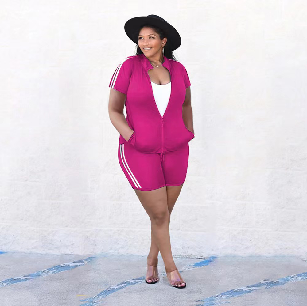 Printed Zip Up Tracksuit for Women - Plus Size Comfortable Jogging Suit | Perfect for Gym, Yoga & Casual Wear