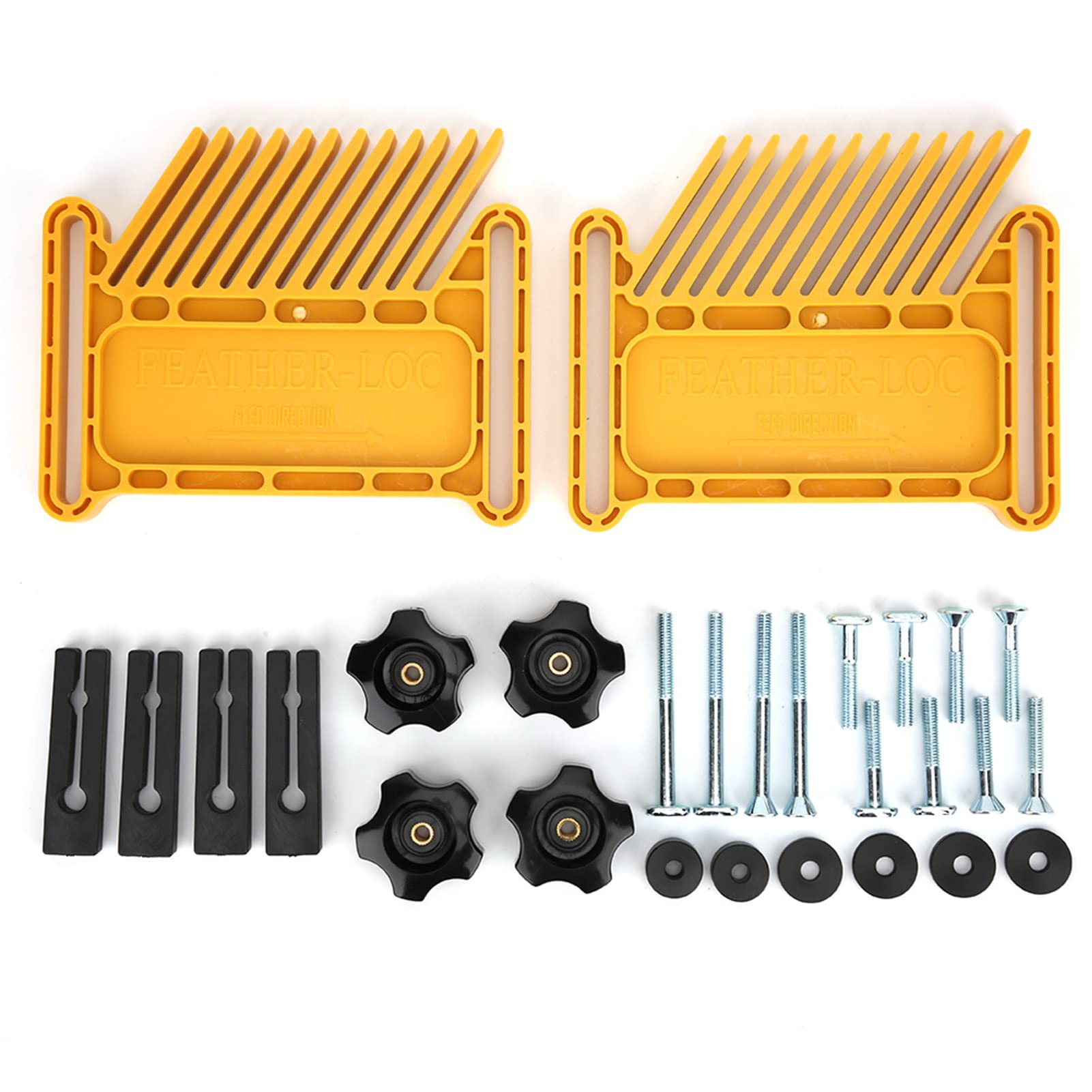 Boxwizard Spring Boards for Table Saw - 2-Piece Wood Machining Spring Board Set | Router Table Saw Accessories | Yellow Carpentry Aid Hand Tool Kit | Perfect for Woodworking, DIY Projects & Professional Carpentry