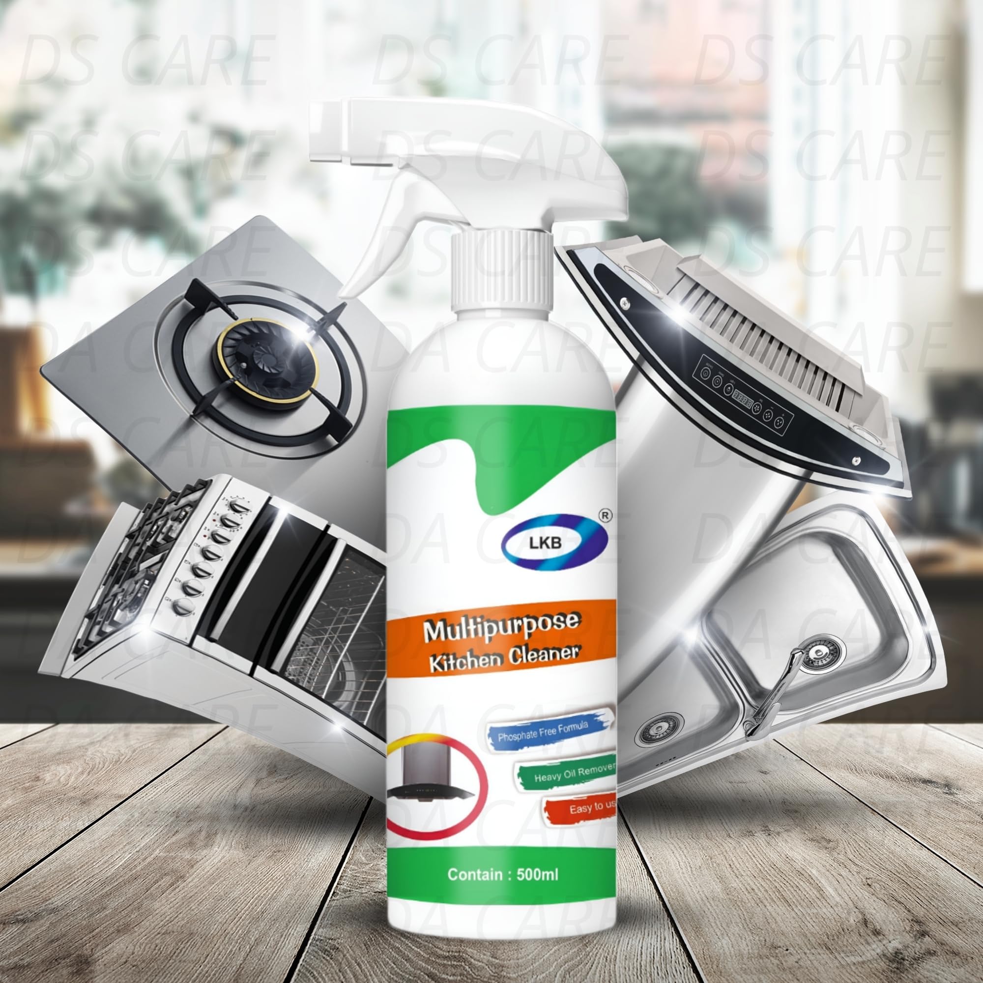JINI COLLECTION Kitchen Cleaner Spray - Powerful Oil & Grease Remover for Stove, Chimney & Surfaces | Non-Toxic, Non-Flammable Degreaser | Ideal for Deep Cleaning Kitchens & Appliances