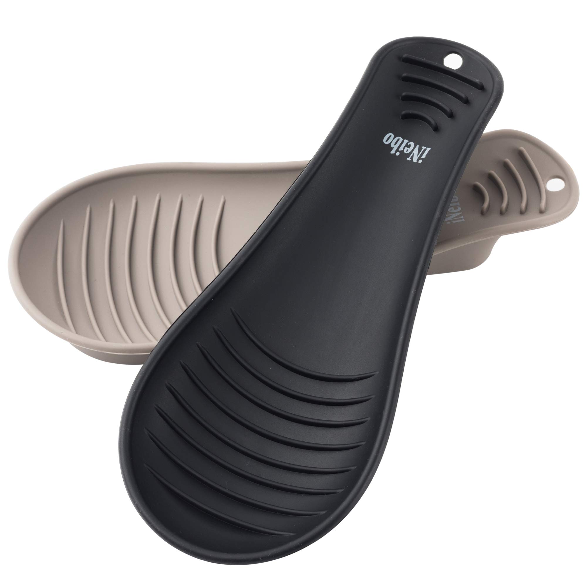 iNeibo Silicone Spoon Rest for Kitchen Counter - Heat Resistant Utensil Holder for Stove Top - Perfect for Cooking, Serving, and Keeping Counters Clean