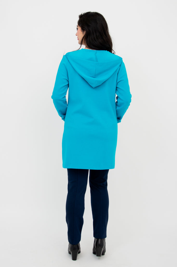 Turquoise Cotton Cortes Jacket for Men & Women | Lightweight & Breathable Outdoor Jacket for Hiking, Travel & Casual Wear