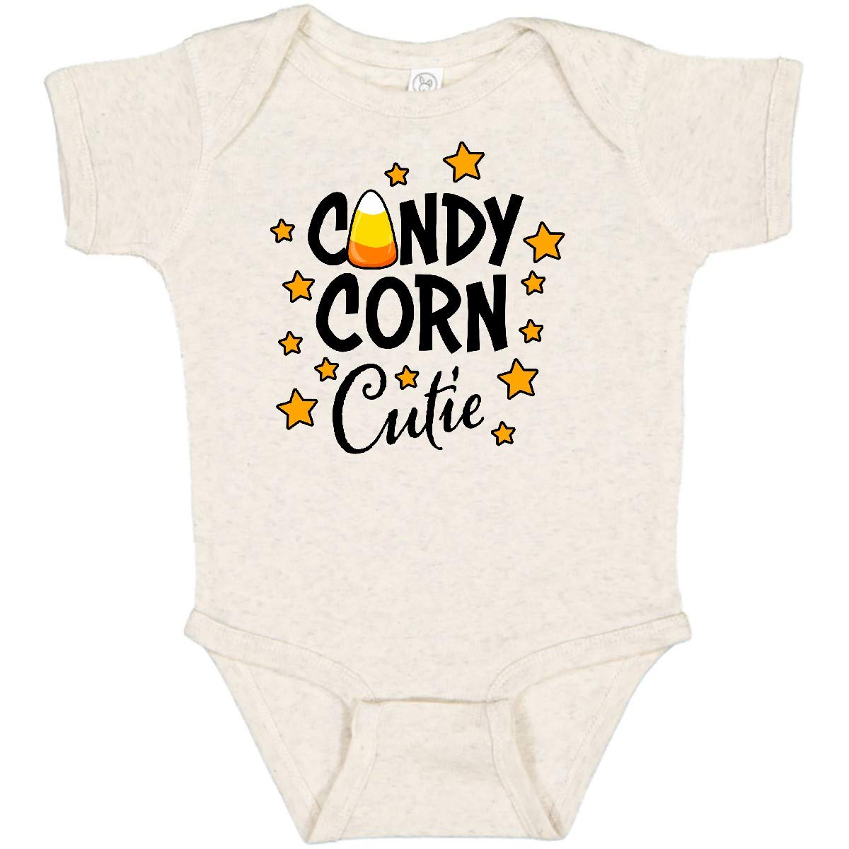Inktastic Candy Corn Cutie with Stars Baby Bodysuit - Adorable Halloween Outfit for Infants & Toddlers - Perfect for Trick-or-Treating, Photo Shoots & Fall Festivals