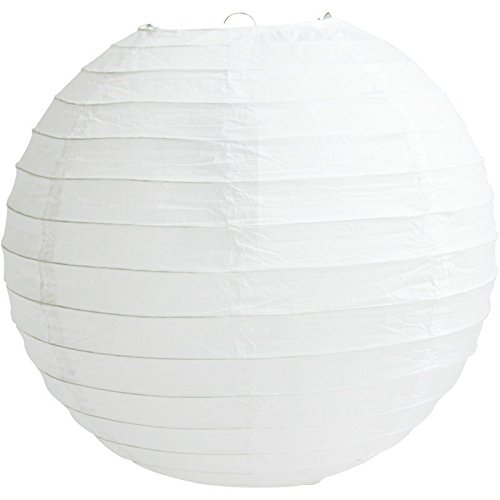 White Honeycomb Tissue Paper Lanterns - 16 Inch (40CM) Party Decorations for Weddings, Birthdays & Events - Elegant Ceiling & Tabletop Decor
