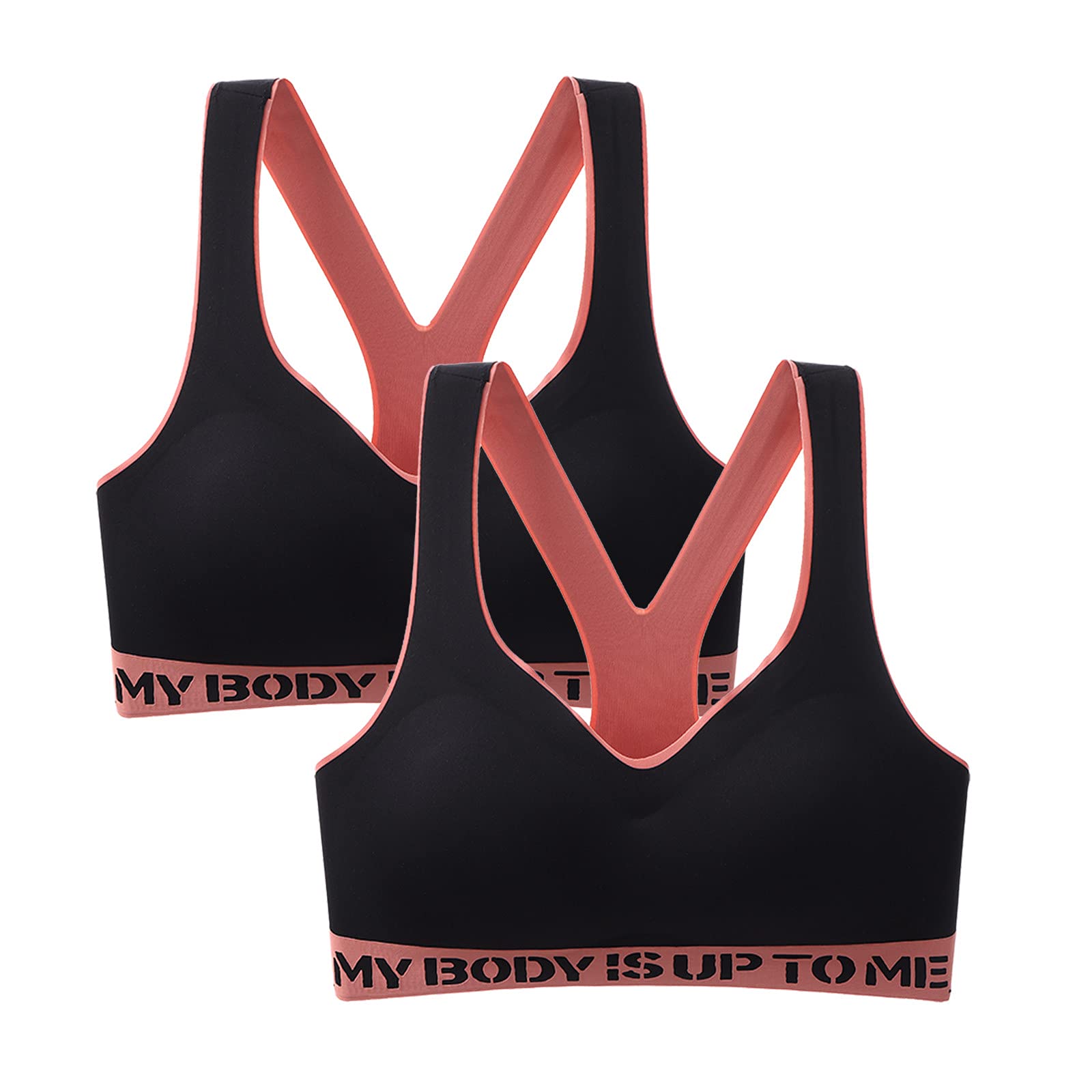 Large Women's Sports Bra 2-Pack - Comfortable Yoga & Fitness Underwear for Active Lifestyles - Perfect for Gym, Running, and Casual Wear