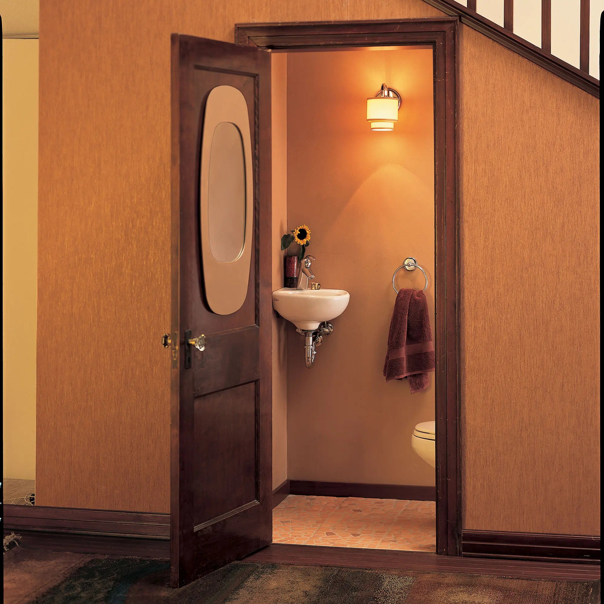Corner Minette® Wall Mounted Sink with Center Hole - Space Saving Bathroom Vanity for Small Spaces, Powder Rooms & Compact Bathrooms