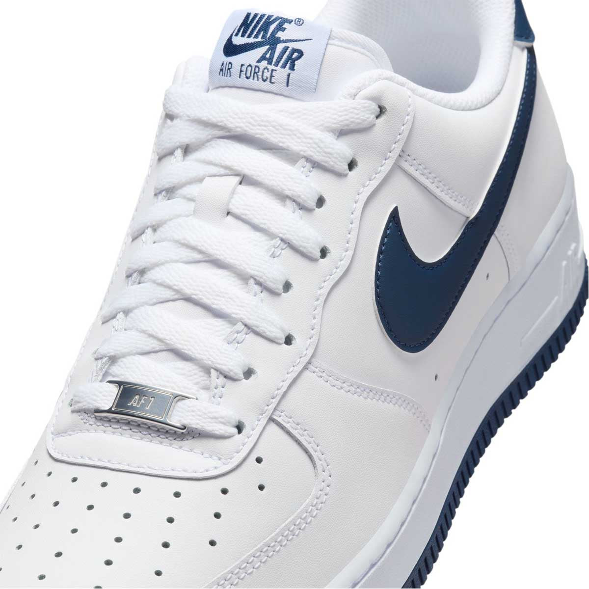 Nike Air Force 1 '07 Sneakers - White & Midnight Navy Colorway | Men's/Women's Basketball Shoes for Casual Wear & Street Style