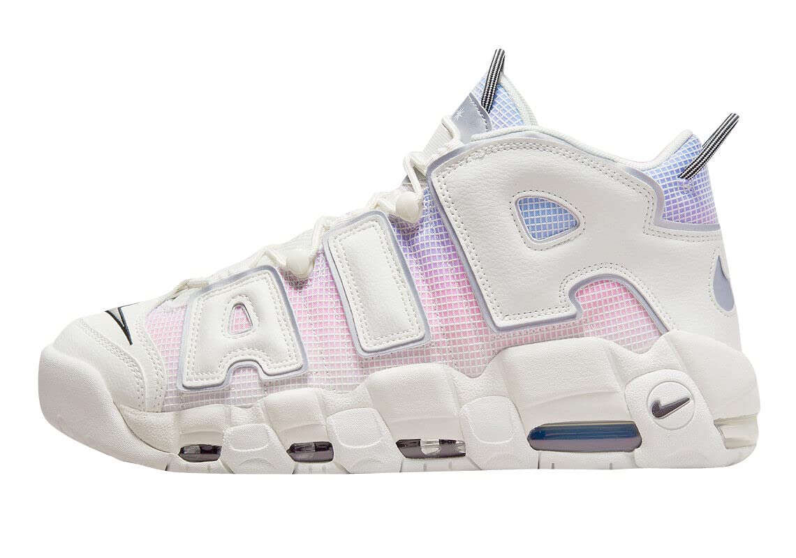 Nike Men's Air More Uptempo '96 Retro Basketball Sneakers - Classic White Black Red Colorway for Streetwear & Casual Outfits