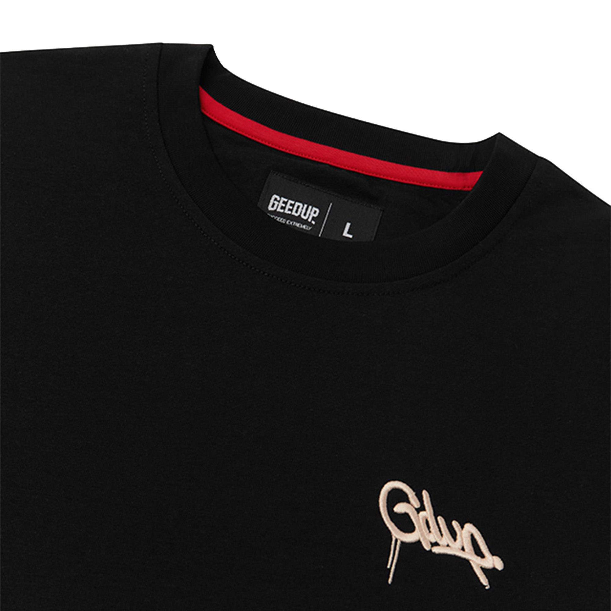 Geedup Handstyle EMB T-Shirt for Men & Women - Black & Pink Graphic Tee (2024) | Streetwear Fashion, Casual Outfits, Urban Style