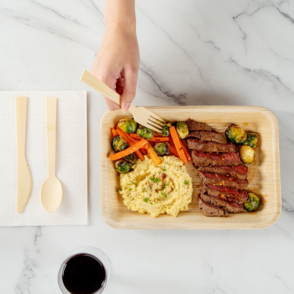 Eco-Friendly Bamboo Disposable Forks - 24 Count, 7-Inch Natural Bamboo Cutlery Set | Perfect for Picnics, Parties, and Sustainable Dining
