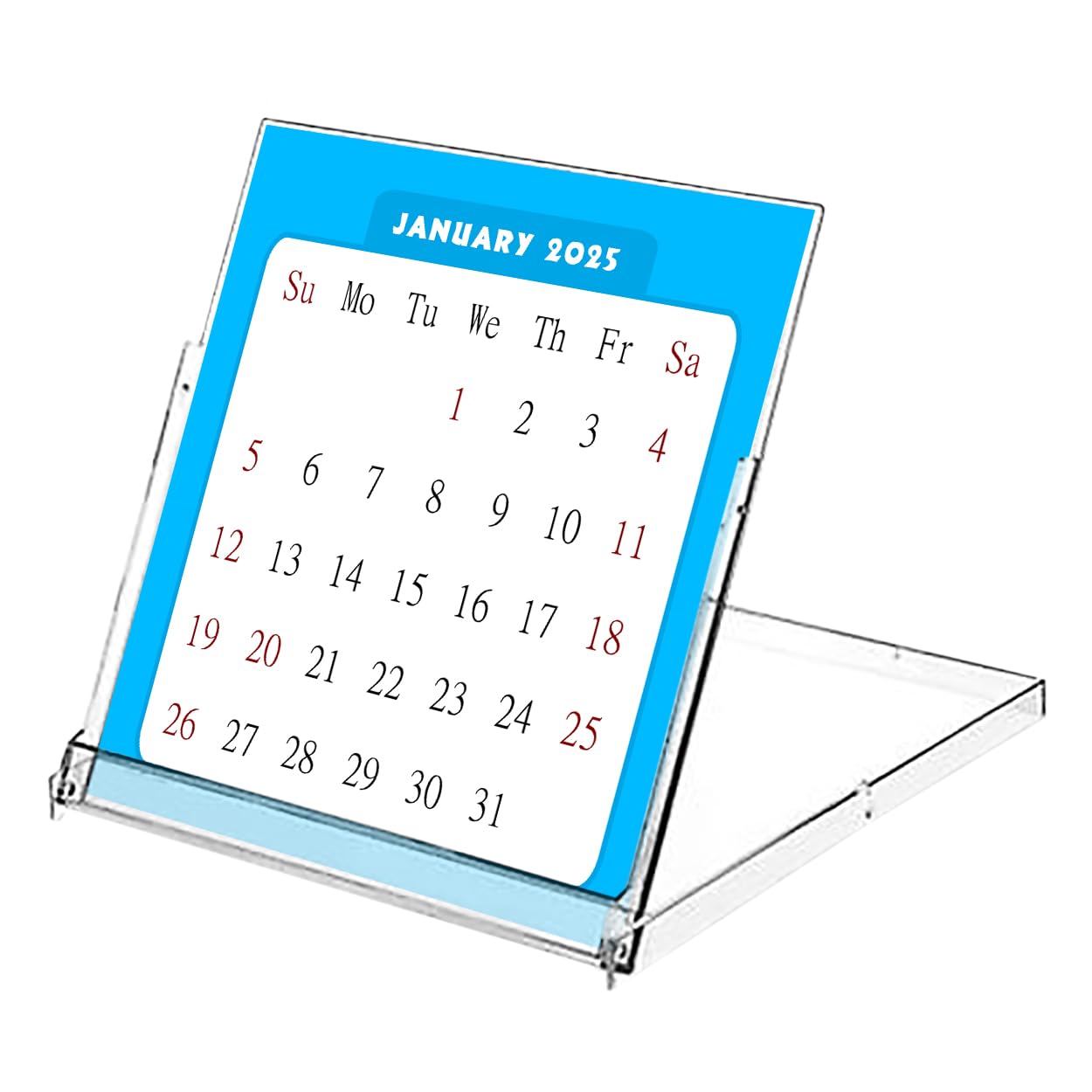 2025 CD-Style Desk Calendar - 12 Month Planner with CD Case Stand | Office Decor, Christmas Gift Idea | Perfect for Home, Office & School Organization (Edition #07)